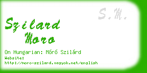 szilard moro business card